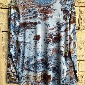 Magellan Outdoors Realtree Reversible Blue & Brown Long Sleeve Performance Shirt